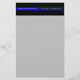 Ditt namn i Thin Blue Line-polisstöd Brevpapper