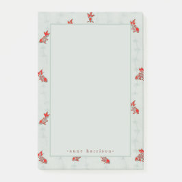 Ditt namn Japanska träblock Goldfish Koi Post-it Block