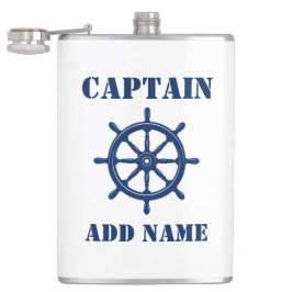 Ditt namn Kapten Flask Fraktass Whem Helm Fickplunta