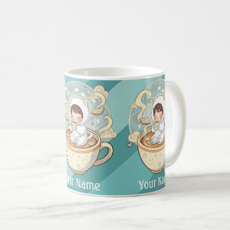 Ditt Namn Katt Kaffe Mugg Present för Bok Läsare