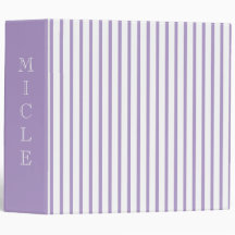 Ditt namn Lila Rand 3 Ring Binder