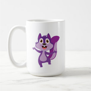 Ditt namn Lila Squirrel Office Kaffemugg