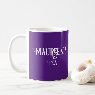 Ditt namn Lila Tea eller Coffee Mugg