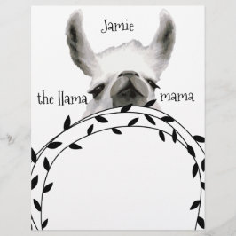 Ditt namn Llama Mamma Anteckningsblock