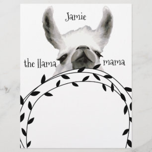 Ditt namn Llama Mamma Anteckningsblock