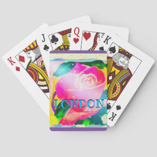 Ditt namn med tappar skuggar, stjärnan strålar casinokort