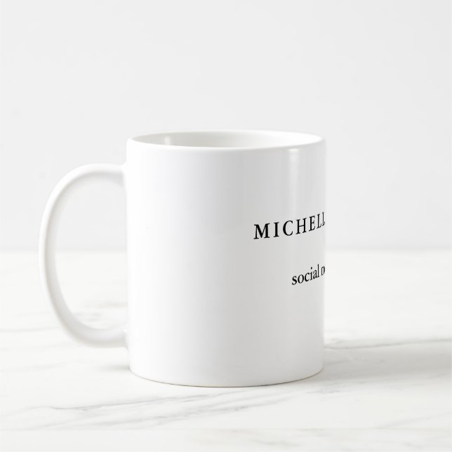 Ditt namn Minsta Professionell Social Media Kaffemugg (Vänster)