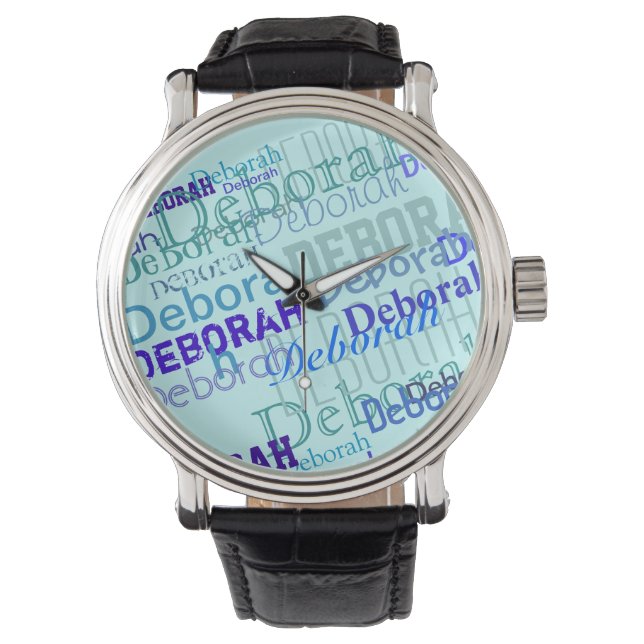 ditt namn mönster-generator armbandsur (Framsida)