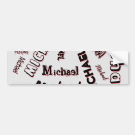 Ditt namn mönster monogram ro färg bildekal