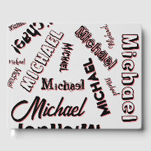 Ditt namn mönster monogram ro färg