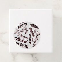 Ditt namn mönster monogram ro färg