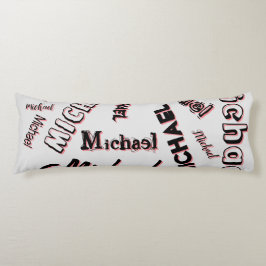 Ditt namn mönster monogram ro färg kroppskudde