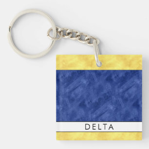 Ditt namn + Nautical Signal Flagga D Delta