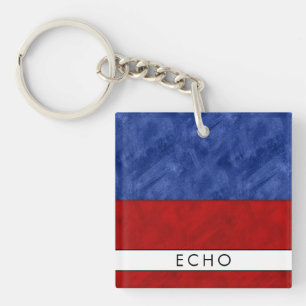 Ditt namn + Nautical Signal Flagga E Echo