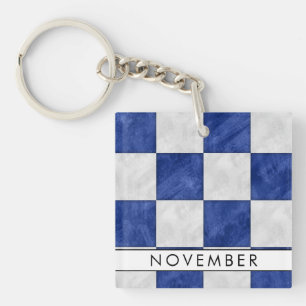 Ditt namn + Nautical Signal Flagga N november