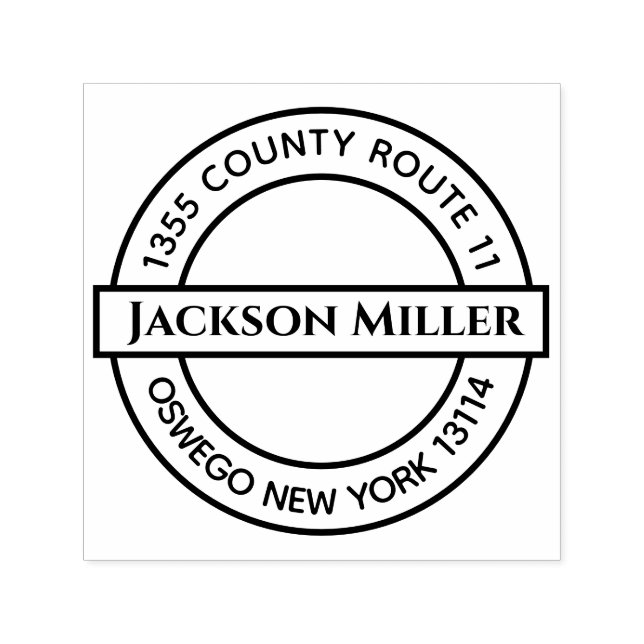 Ditt namn och Adress Självfärgande Stämpel (Design)