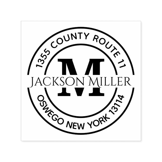 Ditt namn och Adress Självfärgande Stämpel (Design)