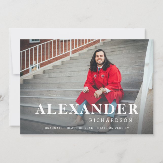 Ditt namn och fotomeddelande från Student M 2 Inbjudningar (Framsida)