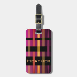 Ditt namn och moderna väv Rand Bagagebricka