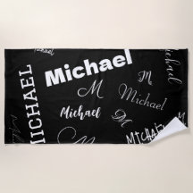 Ditt namn och monogram anpassningsbar mönster svar