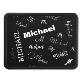 Ditt namn och monogram anpassningsbar mönster svar dragkroksskydd