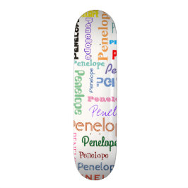 Ditt namn Ord Cloud Roligt Typsnitt Typografi Skateboard Bräda 21,5 Cm
