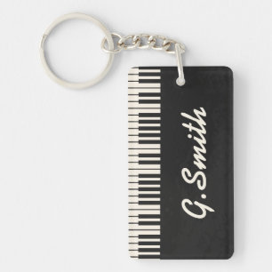 Ditt namn på Black and White Piano Tangentbord