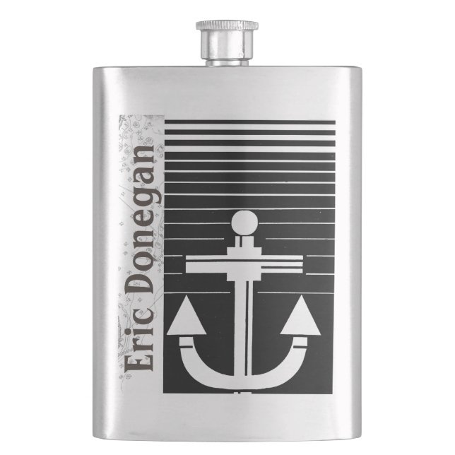 Ditt namn på den nautiska flaskan fickplunta (Framsidan)