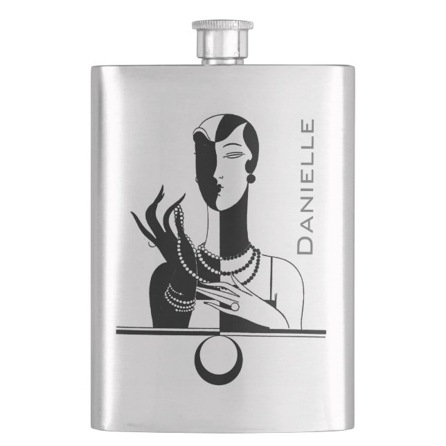 Ditt namn på denna mode modellerar flaskan fickplunta (Framsidan)