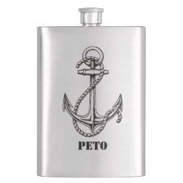 Ditt namn på detta ankrar flaskan fickplunta