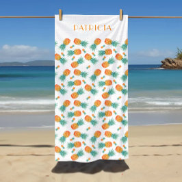 Ditt namn på en ananas tropiska frukt Mönster