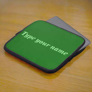 Ditt namn på grön laptopsleeve laptop fodral