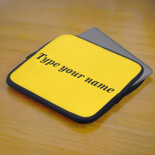 Ditt Namn på Gul Bärbar Datorhylsa Laptop Fodral