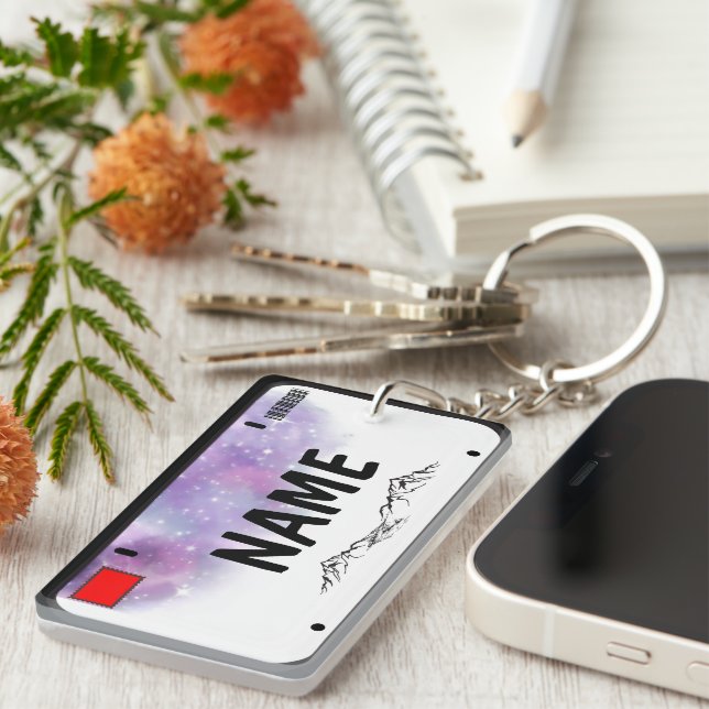 Ditt namn på licensskylt Starry Himlar (Högra Framsidan)