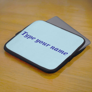 Ditt Namn på Ljusblå Datorsleeve Laptop Fodral