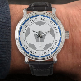 Ditt namn plus fotbollsteamet Namn Armbandsur