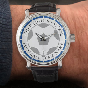 Ditt namn plus fotbollsteamet Namn Armbandsur