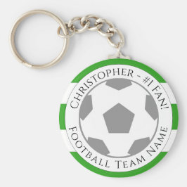 Ditt namn plus fotbollsteamet Namn Nyckelring