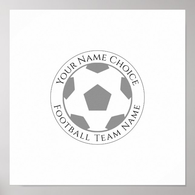 Ditt namn plus fotbollsteamet Namn Poster (Framsidan)