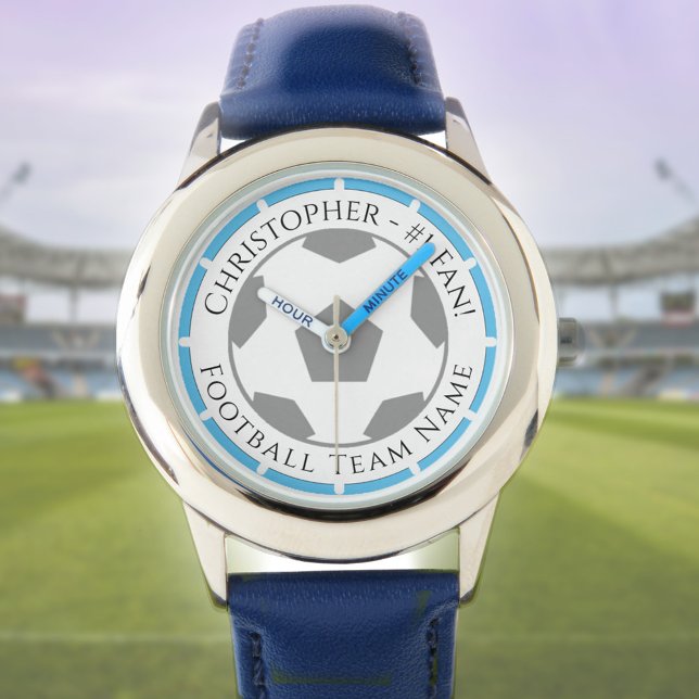 Ditt namn plus fotbollsteamet Namn Watch Armbandsur (Skapare uppladdad)