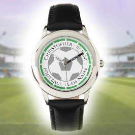 Ditt namn plus fotbollsteamet Namn Watch Armbandsur
