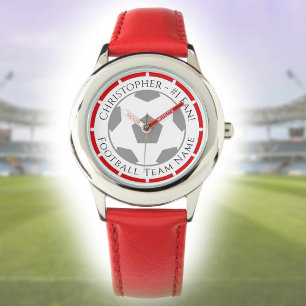 Ditt namn plus fotbollsteamet Namn Watch Armbandsur