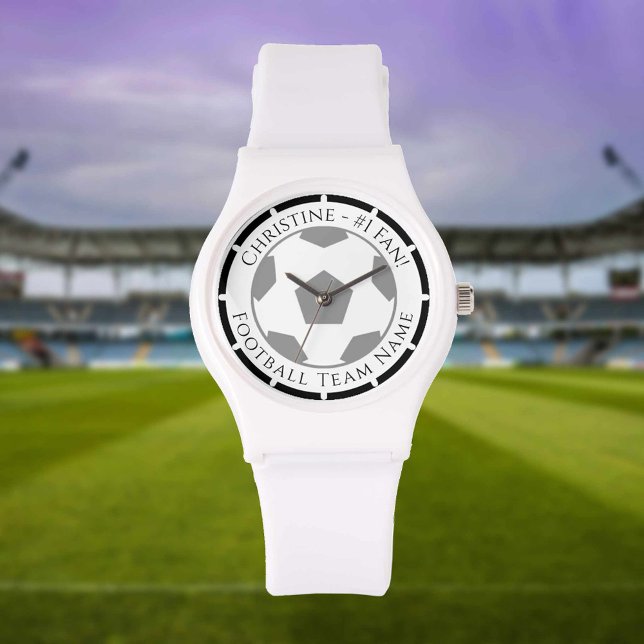 Ditt namn plus fotbollsteamet Namn Watch Armbandsur (Skapare uppladdad)