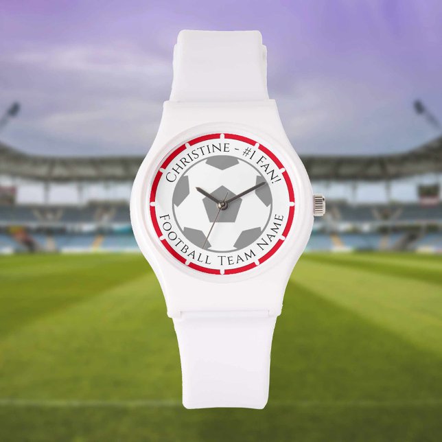 Ditt namn plus fotbollsteamet Namn Watch Armbandsur (Skapare uppladdad)