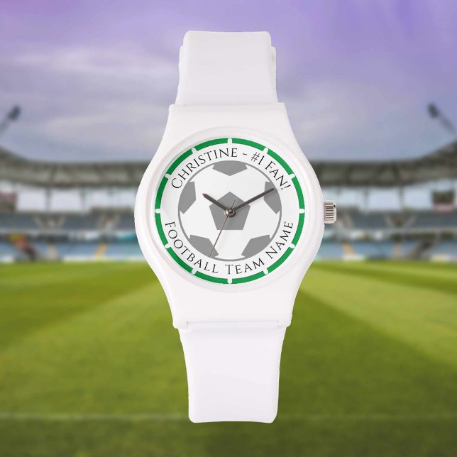 Ditt namn plus fotbollsteamet Namn Watch Armbandsur (Skapare uppladdad)