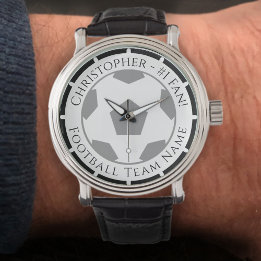 Ditt namn plus fotbollsteamet Namn Watch Armbandsur