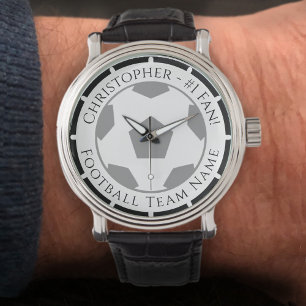 Ditt namn plus fotbollsteamet Namn Watch Armbandsur