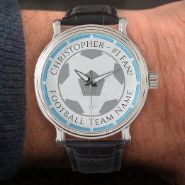 Ditt namn plus fotbollsteamet Namn Watch Armbandsur