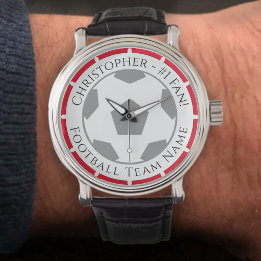 Ditt namn plus fotbollsteamet Namn Watch Armbandsur