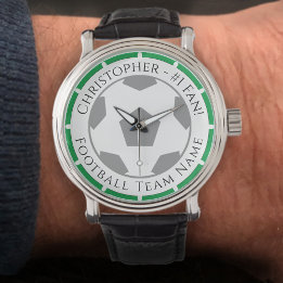 Ditt namn plus fotbollsteamet Namn Watch Armbandsur